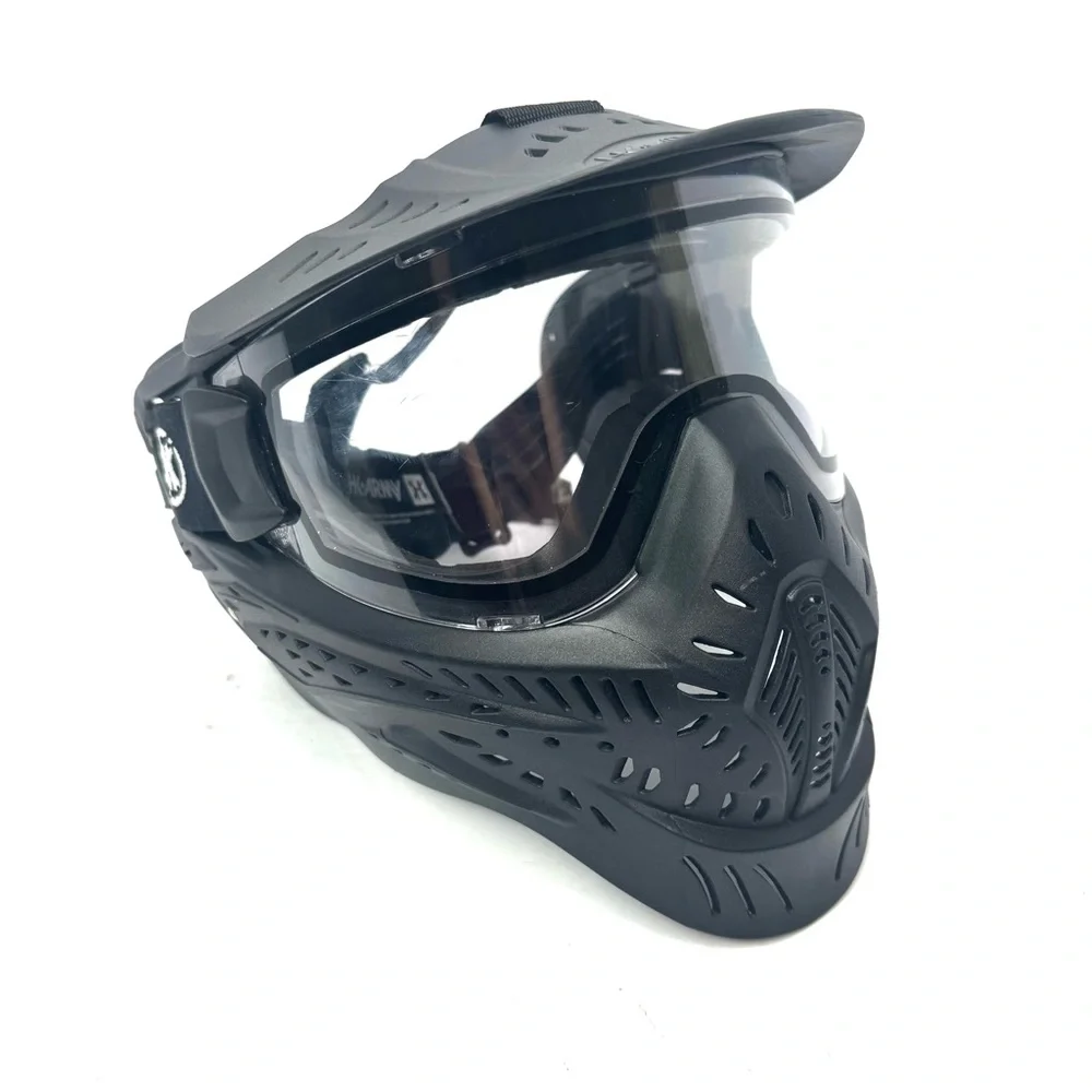 HSTL Goggle Paintball Airsoft Mask with Anti Fog Thermal Lens (Black/Clear Lens)